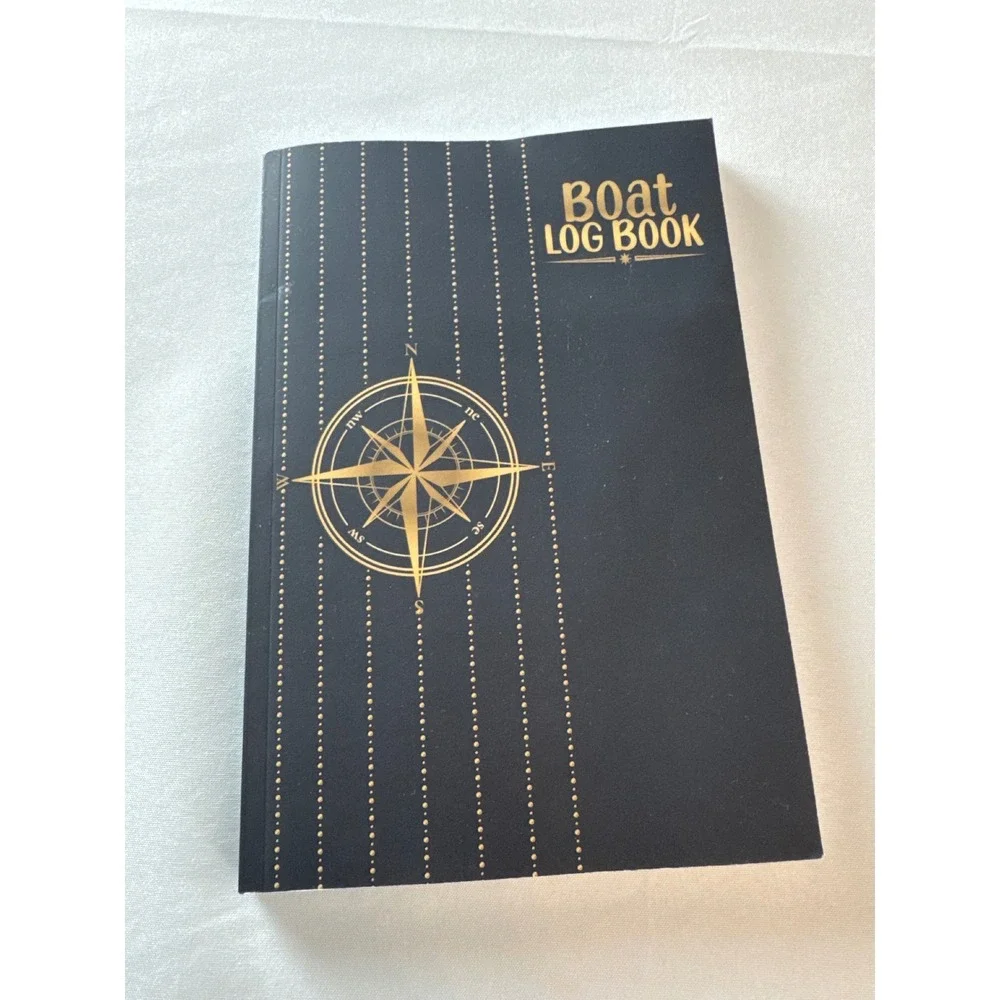 Boat Log Book Captain's Nautical Journal Vessel Trip Maintenance Record Compass